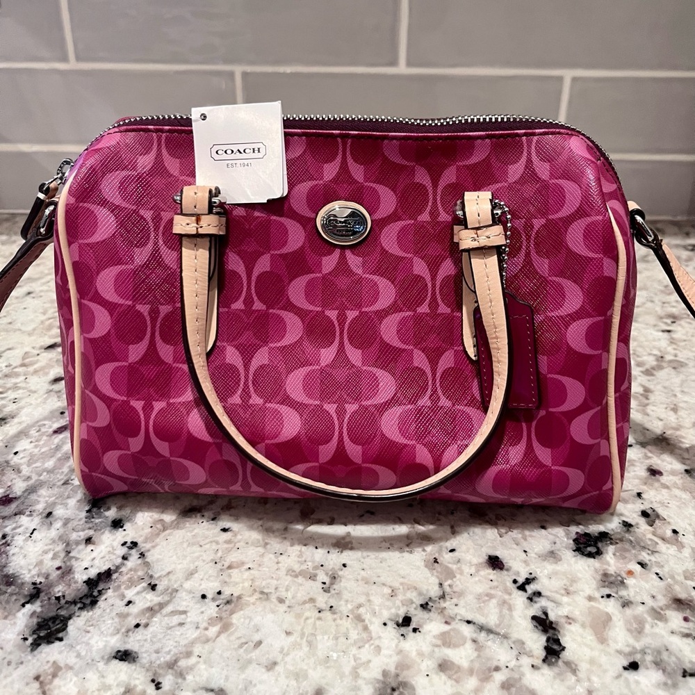 Brand New with Tags Small Pink/Raspberry Coach Purse